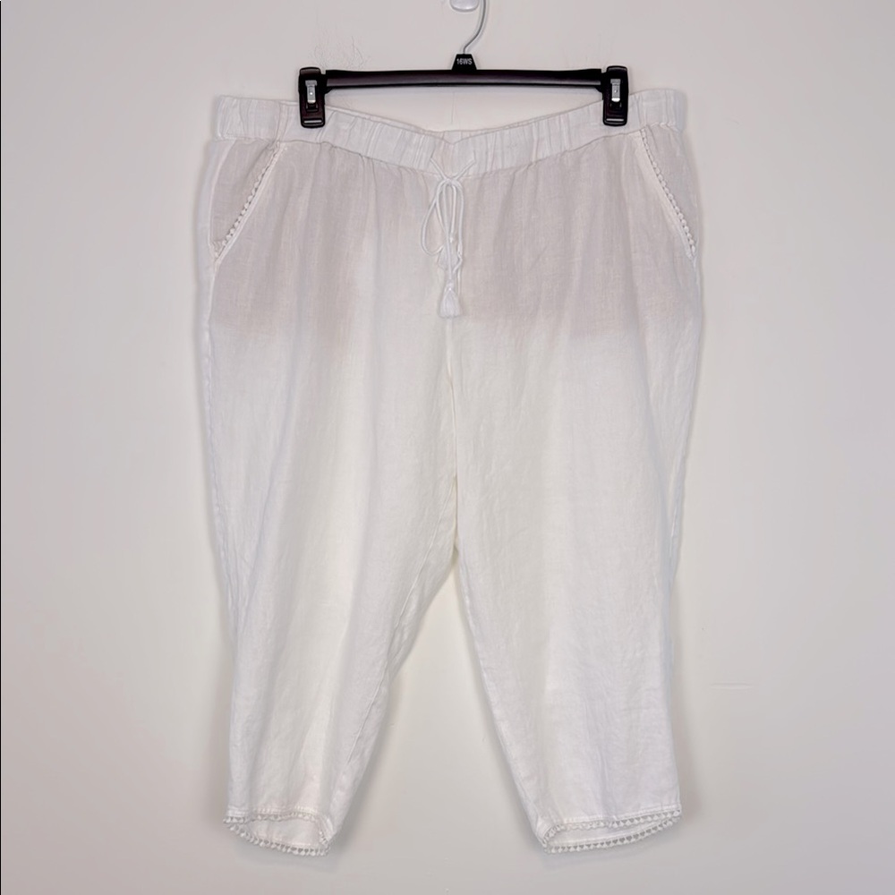Talbots White Ankle Pants